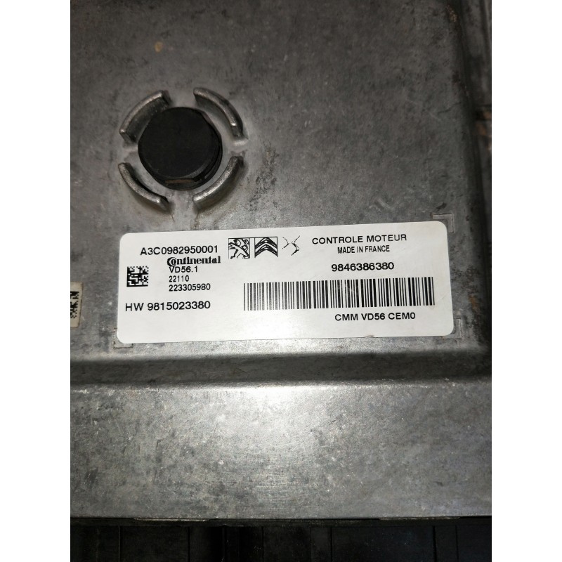 Recambio de centralita motor uce para citroen c4 lim. referencia OEM IAM 9846386380 A3C0982950001 9815023380 223305980