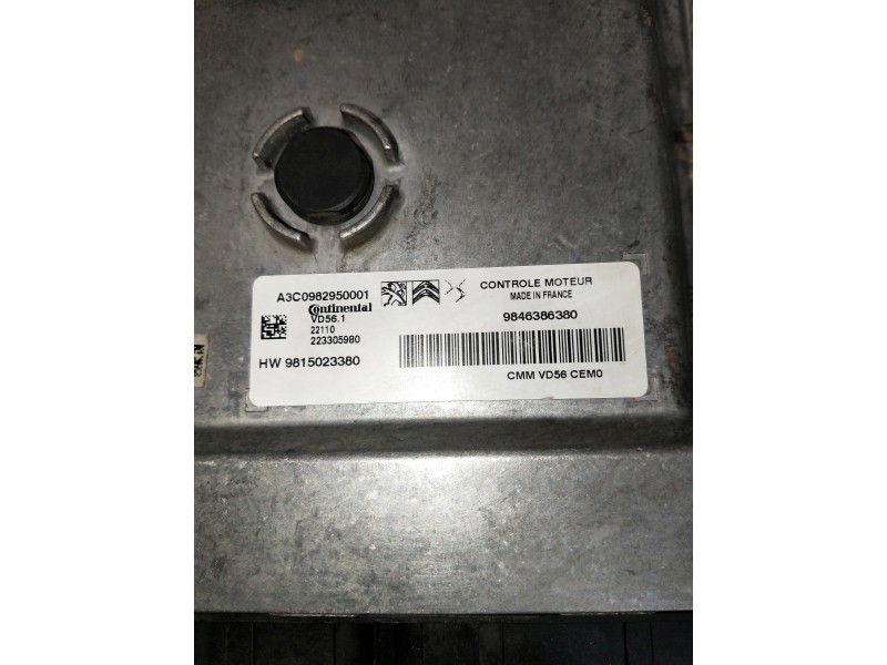 Recambio de centralita motor uce para citroen c4 lim. referencia OEM IAM 9846386380 A3C0982950001 9815023380 223305980