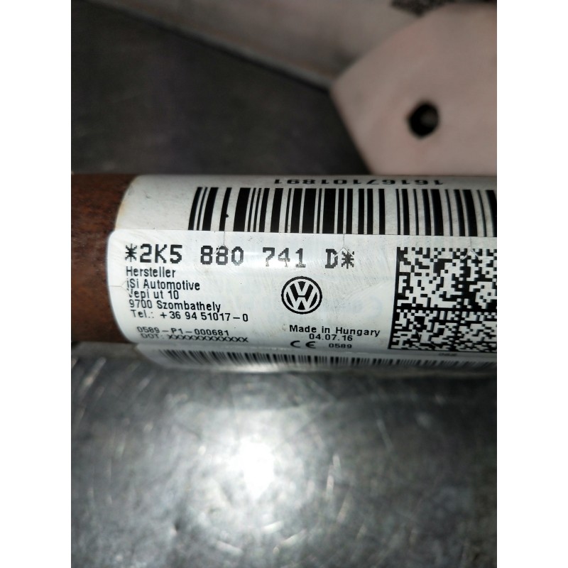 Recambio de airbag cortina delantero izquierdo para volkswagen caddy furgón/kombi maxi kombi bmt referencia OEM IAM 2K5880741D  