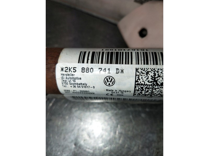 Recambio de airbag cortina delantero izquierdo para volkswagen caddy furgón/kombi maxi kombi bmt referencia OEM IAM 2K5880741D  