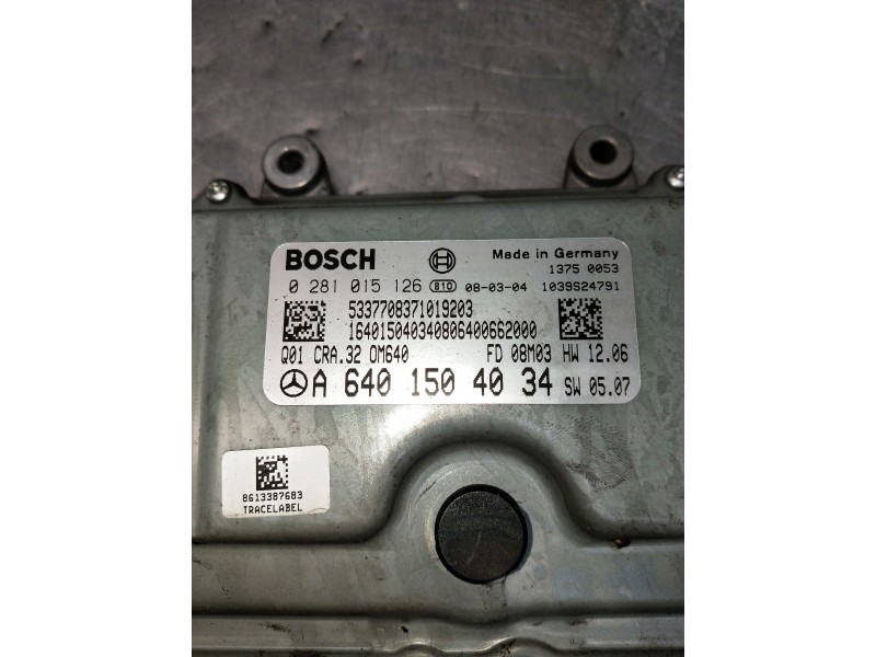 Recambio de centralita motor uce para mercedes clase b (w245) referencia OEM IAM 0281015126 A6401504034 