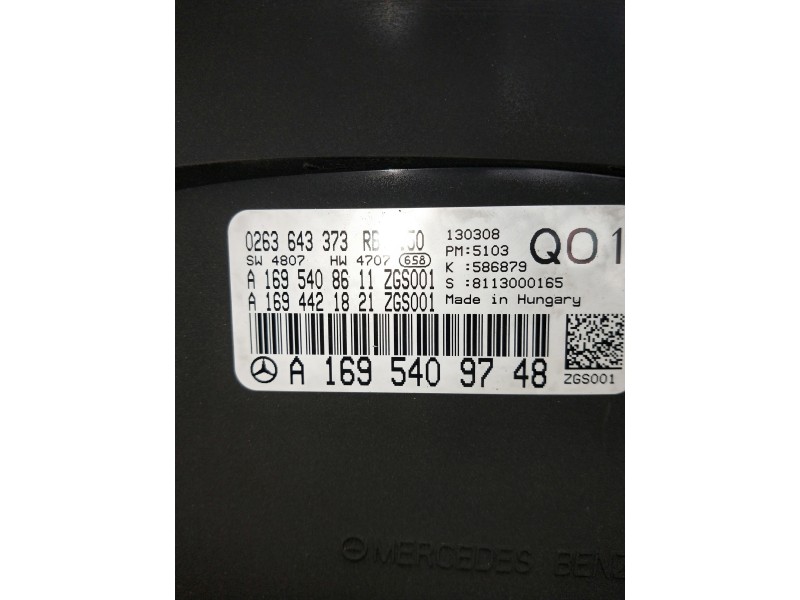 Recambio de cuadro instrumentos para mercedes clase b (w245) referencia OEM IAM A1695409748 0263643373 