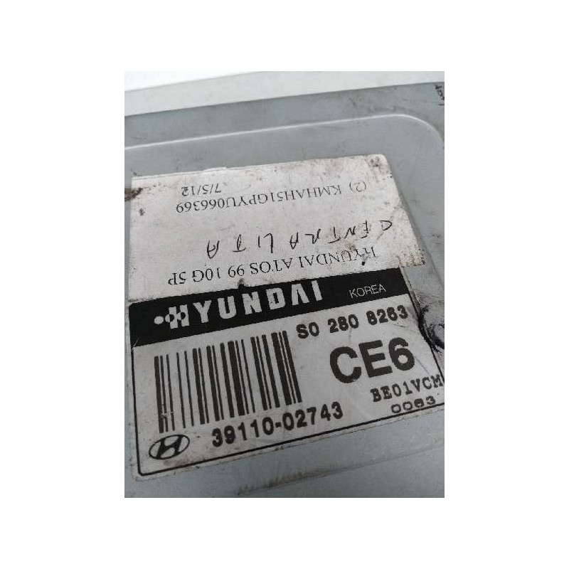 Recambio de centralita motor uce para hyundai atos prime (mx) 1.0 cat referencia OEM IAM 3911002743 S02808263 CE6