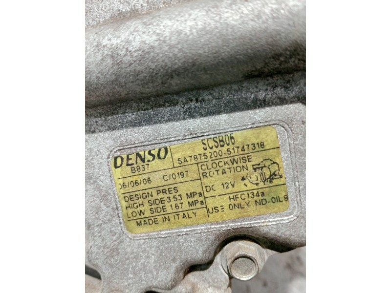 Recambio de compresor aire acondicionado para fiat stilo (192) referencia OEM IAM 5A7875200 51747318 