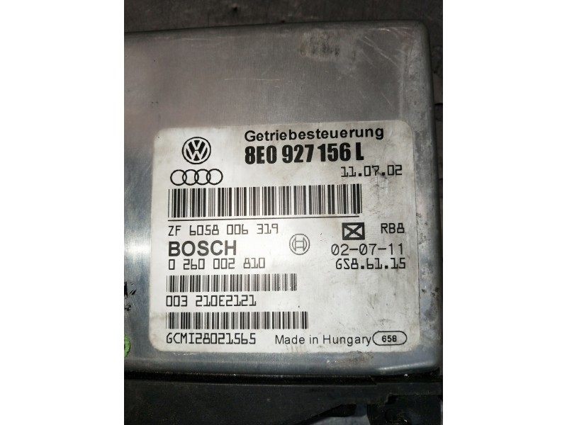Recambio de centralita cambio automatico para audi a4 avant (8e) referencia OEM IAM 0260002810 8E0927156L 6058006319 BOSCH