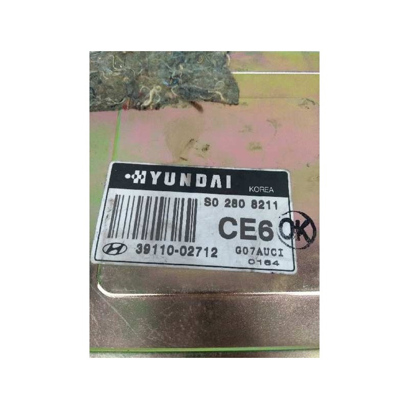 Recambio de centralita motor uce para hyundai atos (mx) 1.0 cat referencia OEM IAM 3911002712 S02808211 CE6
