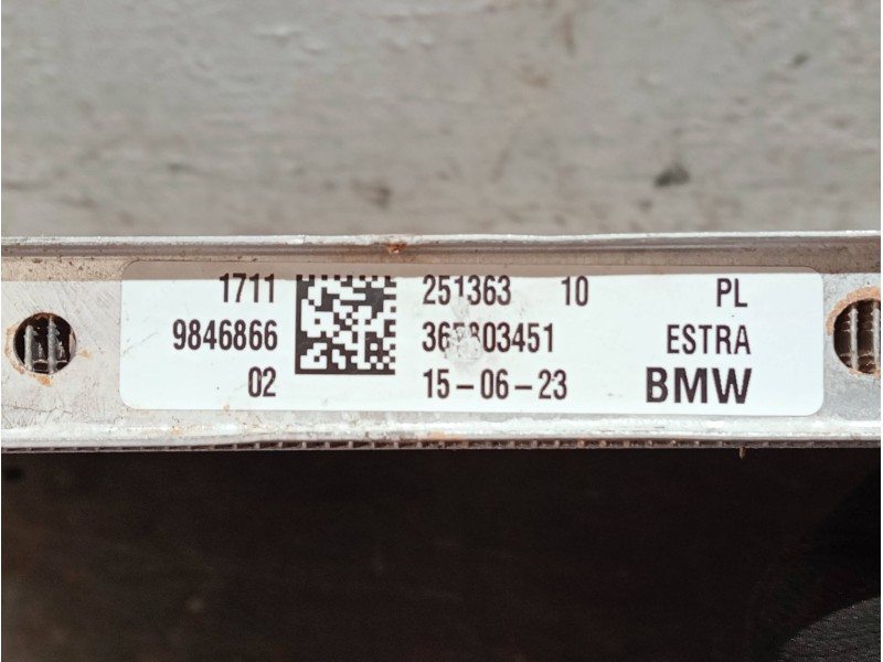 Recambio de radiador agua para bmw serie x1 (f48) referencia OEM IAM 9846866 365803451 