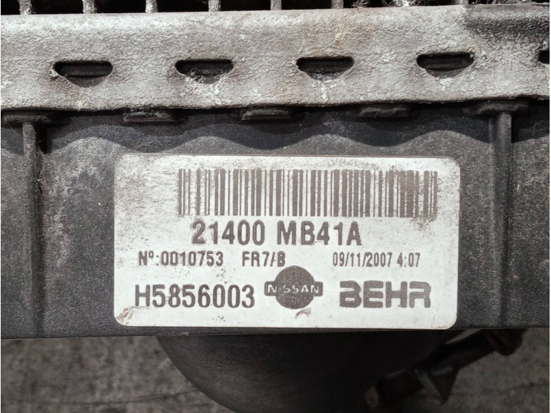 Recambio de radiador agua para nissan cabstar 09.06 referencia OEM IAM 21400MB41A H5856003 