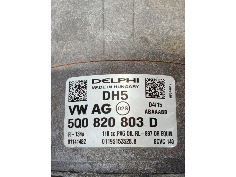 Recambio de compresor aire acondicionado para seat leon sc (5f5) referencia OEM IAM 5Q0820803D 01141482 
