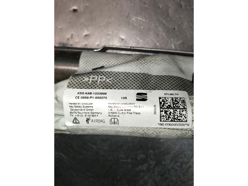 Recambio de airbag cortina delantero izquierdo para seat leon sc (5f5) referencia OEM IAM 5F3880741 KSSKAB1033898 