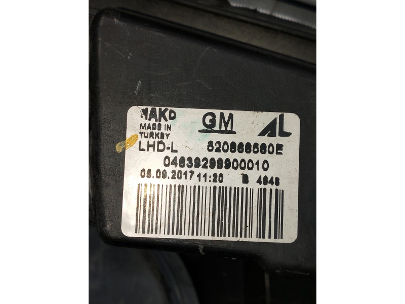 Recambio de faro izquierdo para opel combo d referencia OEM IAM 520868580E 04639299900010 