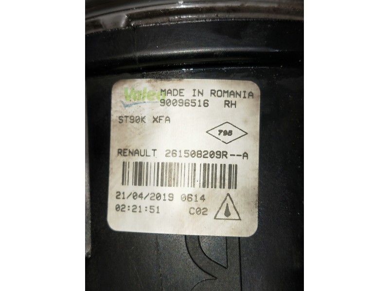 Recambio de faro antiniebla derecho para renault clio iv referencia OEM IAM 261508209R 90096516 