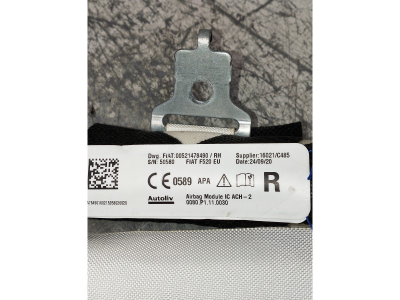 Recambio de airbag cortina delantero derecho para jeep renegade limited referencia OEM IAM 00521478490  