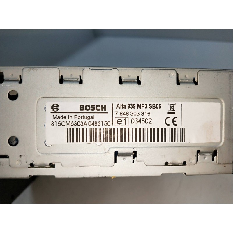Recambio de sistema audio / radio cd para alfa romeo 159 (140) 2.4 jtdm 20v ti referencia OEM IAM 7646303316  BOSCH