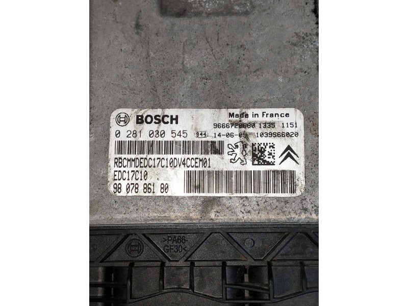 Recambio de centralita motor uce para peugeot 208 referencia OEM IAM 0281030545 9807886180 