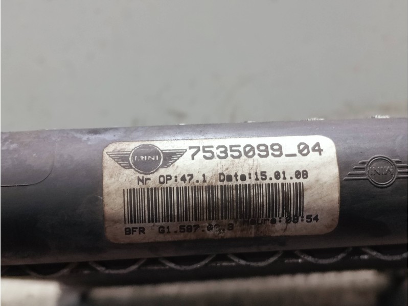 Recambio de radiador agua para mini mini (r56) referencia OEM IAM 753509904  