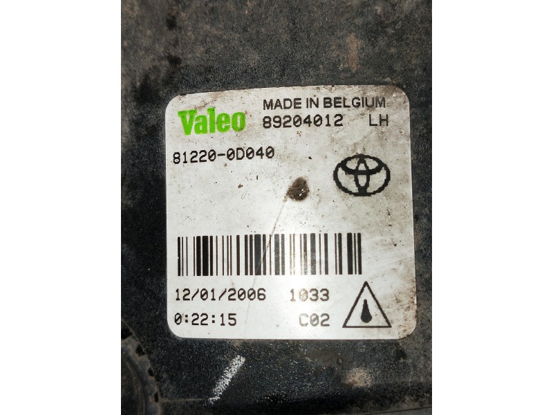 Recambio de faro antiniebla izquierdo para toyota rav 4 (a3) referencia OEM IAM 89204012 812200D040 
