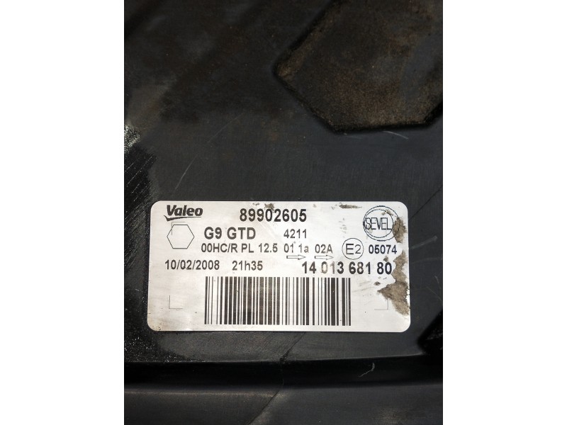 Recambio de faro izquierdo para fiat scudo combi (272) referencia OEM IAM 89902605 1401368180 