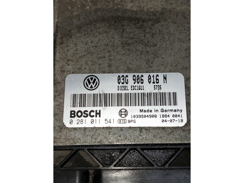 Recambio de centralita motor uce para volkswagen caddy ka/kb (2k) referencia OEM IAM 0281011541 03G906016N 