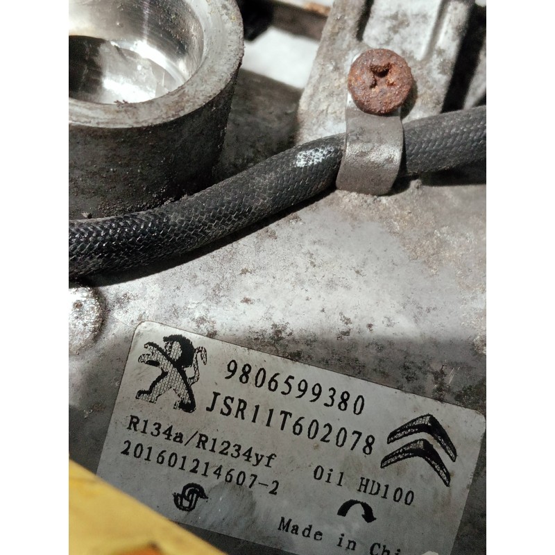 Recambio de compresor aire acondicionado para citroen c-elysée referencia OEM IAM 9806599380 JSR11T602078 