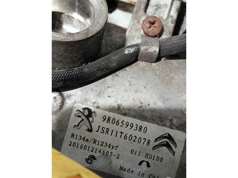 Recambio de compresor aire acondicionado para citroen c-elysée referencia OEM IAM 9806599380 JSR11T602078 