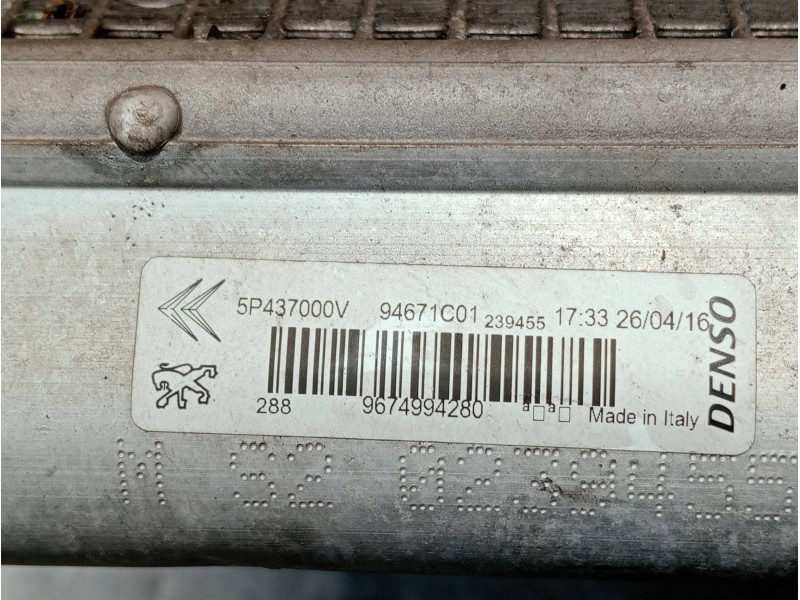 Recambio de condensador / radiador aire acondicionado para citroen c-elysée referencia OEM IAM 9674994280 94671C01 5P437000V