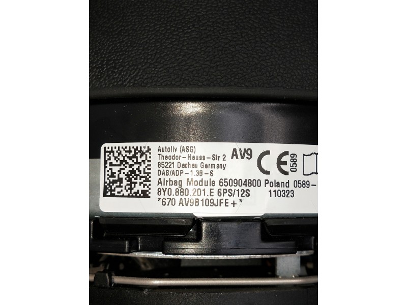 Recambio de kit airbag para audi a3 sportback (8ya) s-line referencia OEM IAM 82A953521LT 1052909500 8Y1857001 340686380
