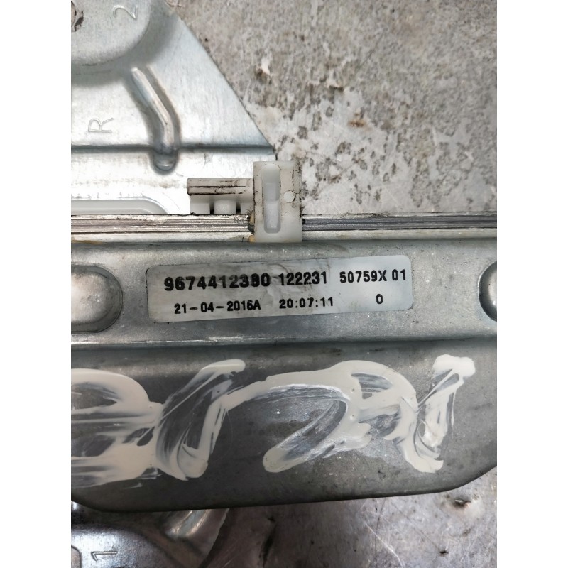 Recambio de elevalunas delantero derecho para citroen c-elysée referencia OEM IAM 9674412380122231 50759X01 4P