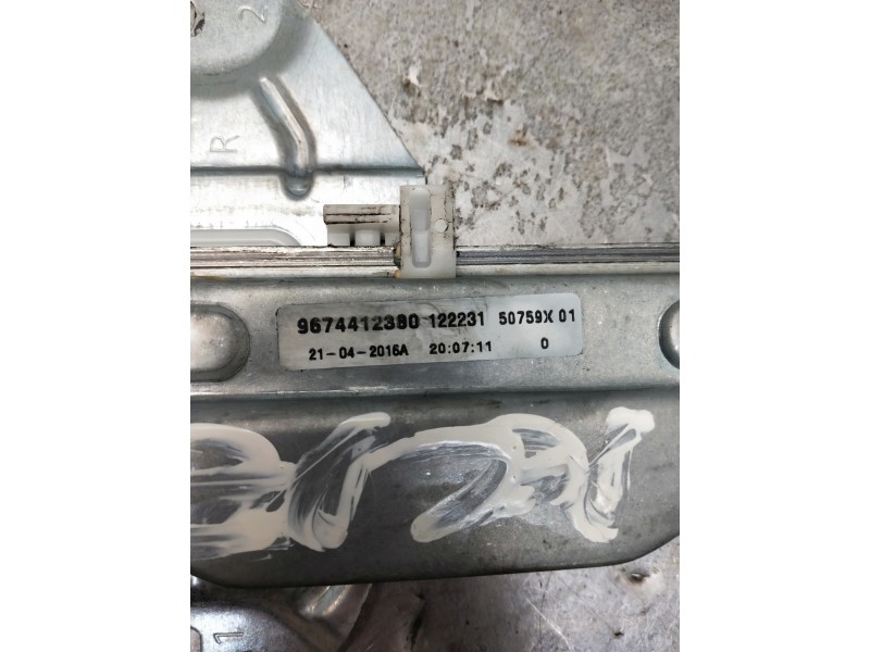 Recambio de elevalunas delantero derecho para citroen c-elysée referencia OEM IAM 9674412380122231 50759X01 4P