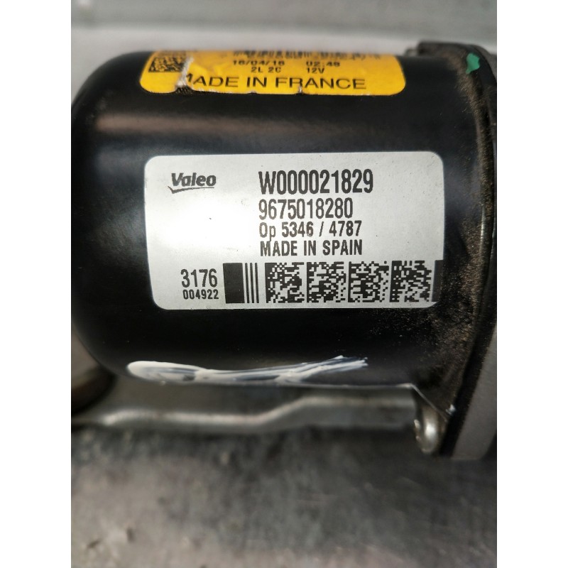 Recambio de motor limpia delantero para citroen c-elysée referencia OEM IAM W000021829 9675018280 W000032564