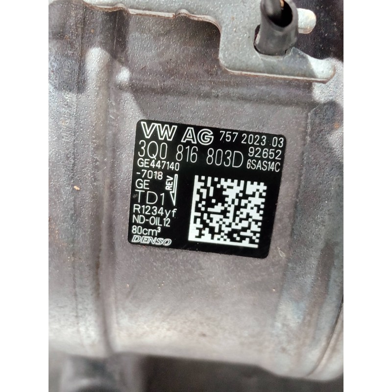 Recambio de compresor aire acondicionado para audi a3 sportback (8ya) s-line referencia OEM IAM 3Q0816803D 4471407018 