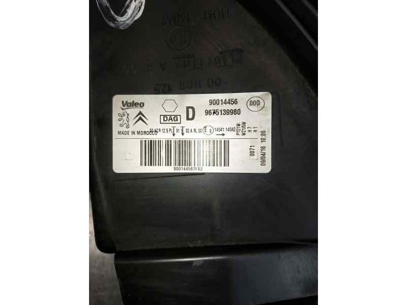 Recambio de faro derecho para citroen c-elysée referencia OEM IAM 9675139980 620595200 620504800