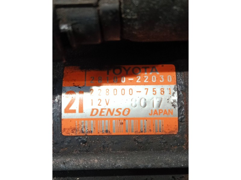 Recambio de motor arranque para toyota celica (t23) referencia OEM IAM 2810022030 2280007581 