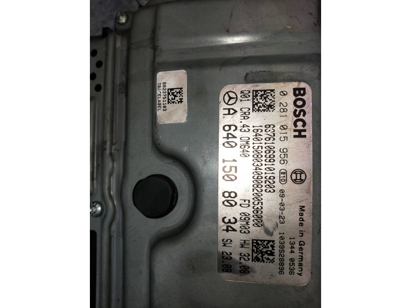 Recambio de centralita motor uce para mercedes clase a (w169) referencia OEM IAM A6401508034 0281015956 