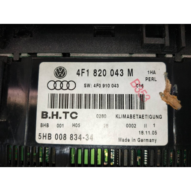 Recambio de mando calefaccion / aire acondicionado para audi a6 avant (4f5) referencia OEM IAM 5HB00883434 4F1820043M 