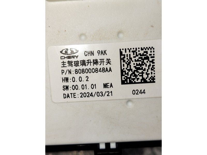 Recambio de mando elevalunas delantero izquierdo para omoda omoda5 referencia OEM IAM 8088000848AA  