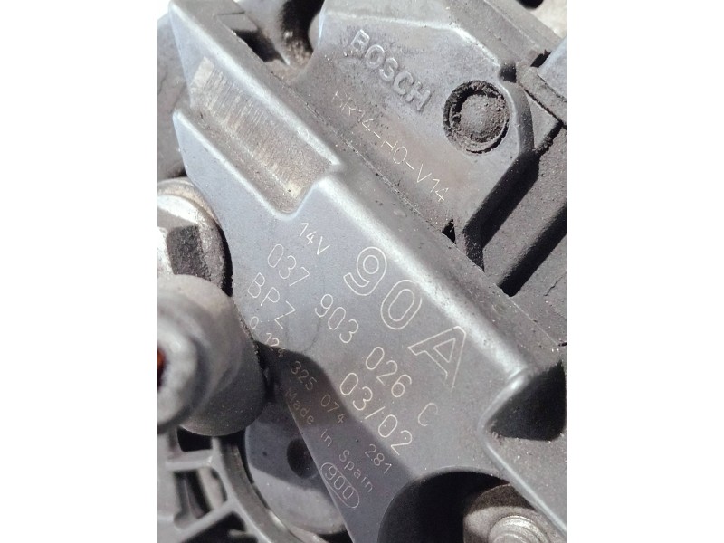 Recambio de alternador para audi a2 (8z) referencia OEM IAM 037903026C 0124325074  Recambio de alternador para audi a2 (8z) referencia OEM IAM 037903026C 0124325074