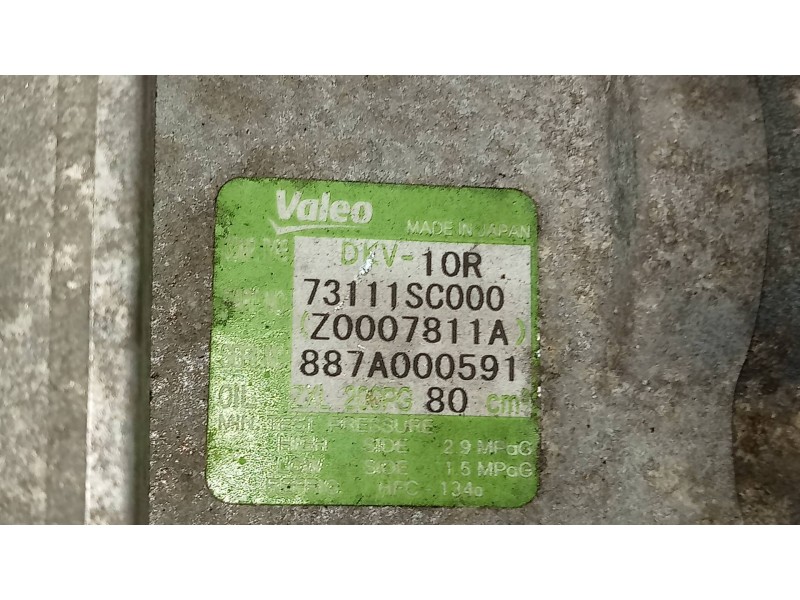 Recambio de compresor aire acondicionado para subaru forester s12 xs classic referencia OEM IAM Z0007811A 73111SC000 DKV10R