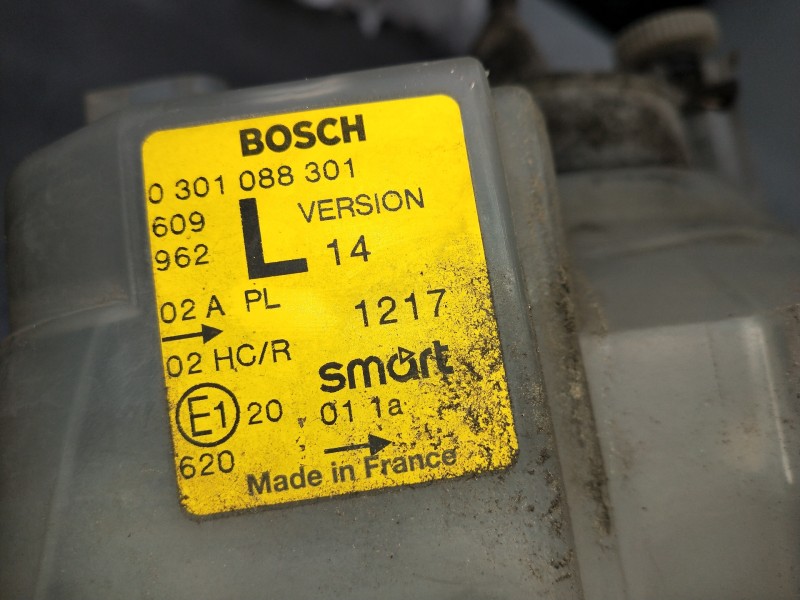 Recambio de faro izquierdo para smart coupe referencia OEM IAM 0301088301 609962 