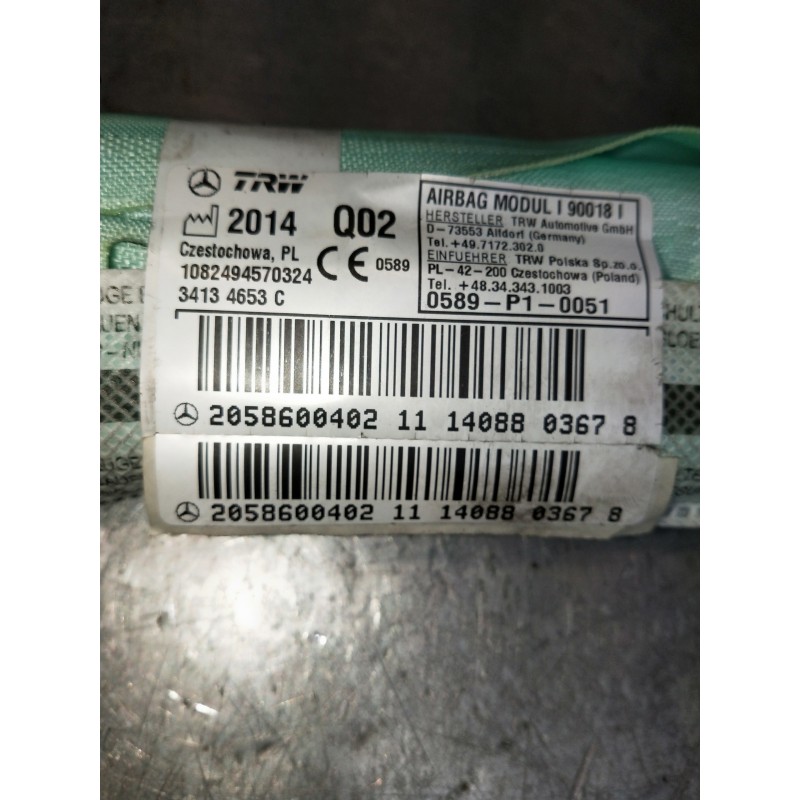 Recambio de airbag cortina delantero izquierdo para mercedes clase c (w205) lim. referencia OEM IAM 2058600402 11140880368 10824