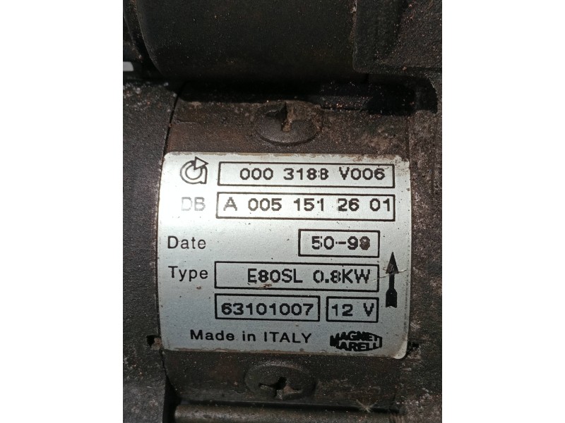 Recambio de motor arranque para smart coupe referencia OEM IAM 0003188V006 A0051512601 63101007