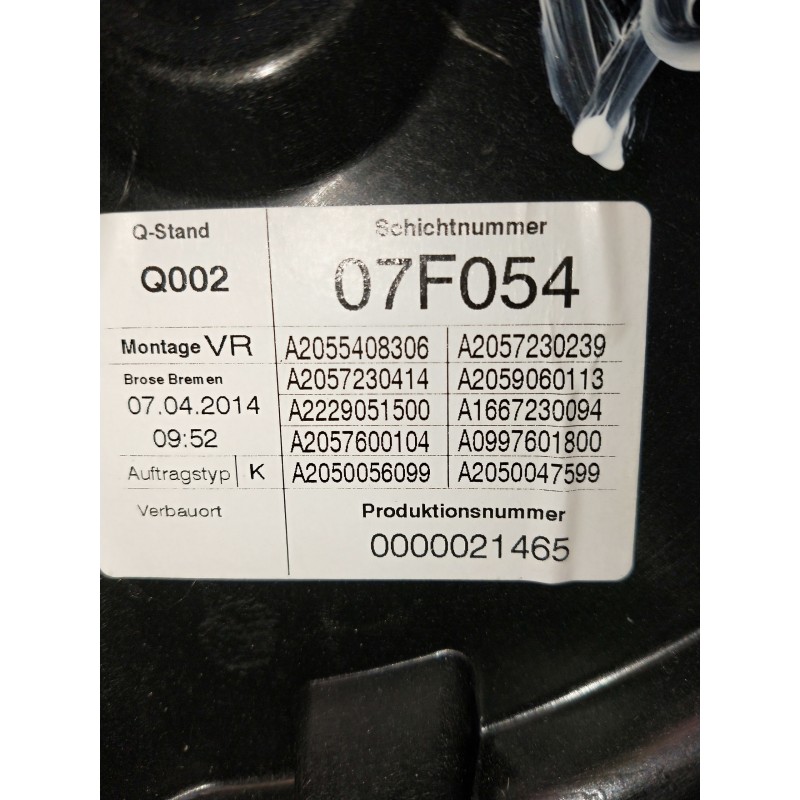 Recambio de elevalunas delantero derecho para mercedes clase c (w205) lim. referencia OEM IAM A2055408306 A2057230414 A205723023