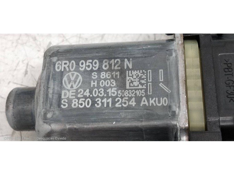 Recambio de elevalunas trasero derecho para volkswagen polo (6c1) advance bluemotion referencia OEM IAM 6R0959812N  