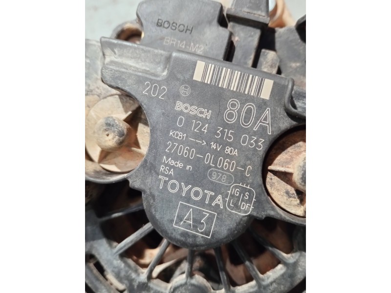 Recambio de alternador para toyota hilux (kun) referencia OEM IAM 270600L060C 0124315033 