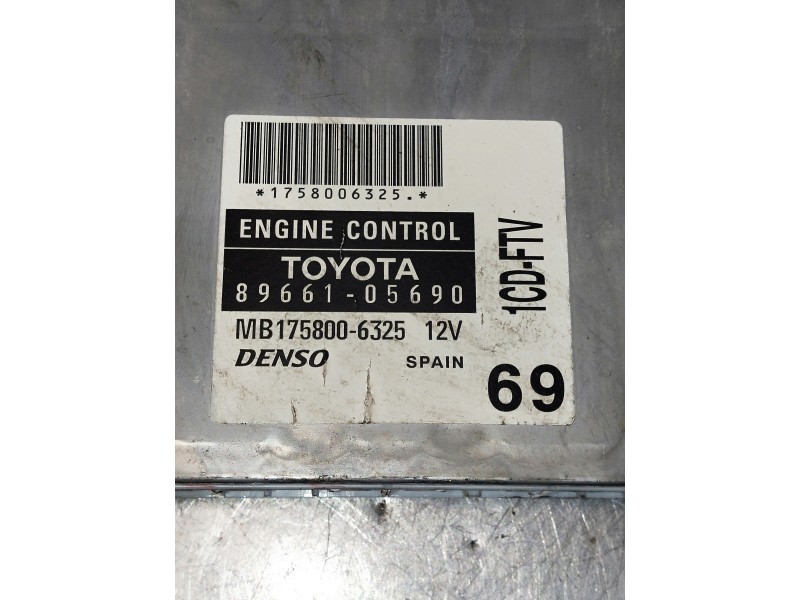 Recambio de centralita motor uce para toyota avensis berlina (t25) referencia OEM IAM 8966102690 MB1758006325 DENSO
