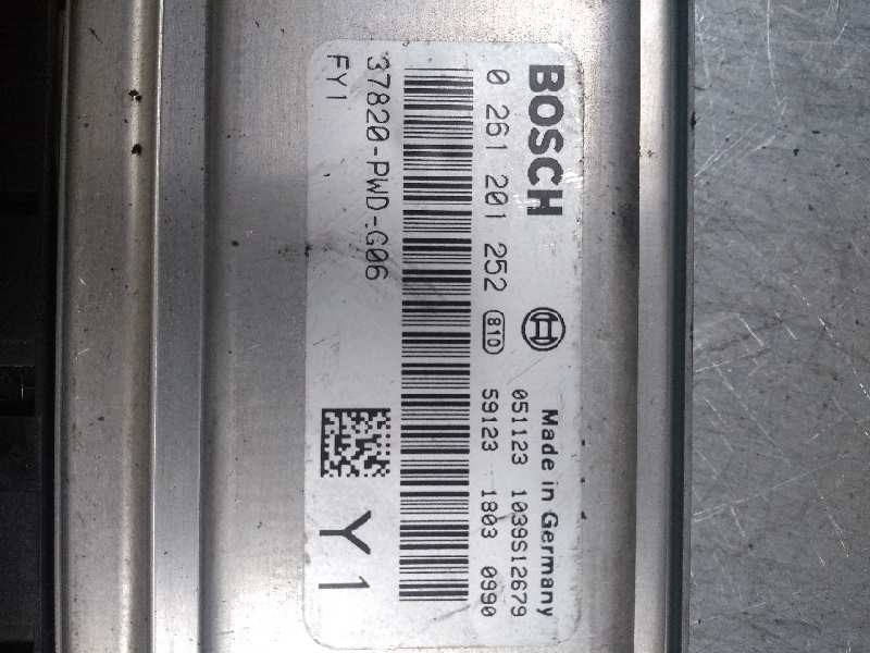 Recambio de centralita motor uce para honda jazz (gd1/5) 1.2 live referencia OEM IAM 0261201252 37820PWDG06 Y1 37820PWDG33