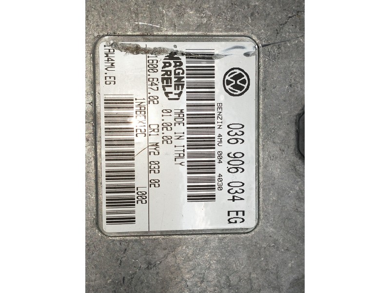 Recambio de centralita motor uce para audi a2 (8z) referencia OEM IAM 036906034EG IAW4MUGT  Recambio de centralita motor uce para audi a2 (8z) referencia OEM IAM 036906034EG IAW4MUGT