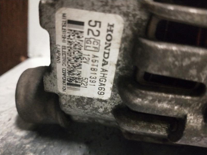 Recambio de alternador para honda jazz (gd1/5) 1.2 live referencia OEM IAM A5TB1391  