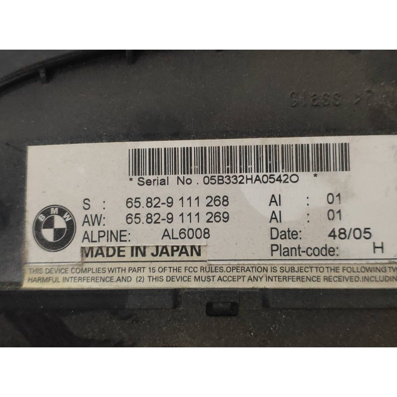 Recambio de pantalla multifuncion para bmw serie 5 berlina (e60) 520d referencia OEM IAM 65829111268 65829111269 AL6008