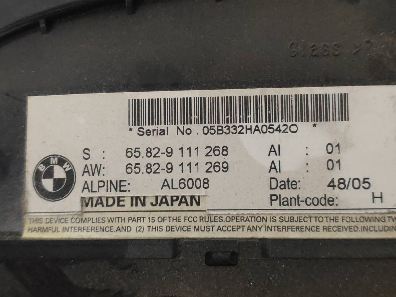 Recambio de pantalla multifuncion para bmw serie 5 berlina (e60) 520d referencia OEM IAM 65829111268 65829111269 AL6008